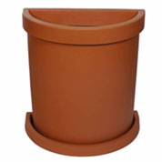 Semi-Circle Flower Pot - Terracota